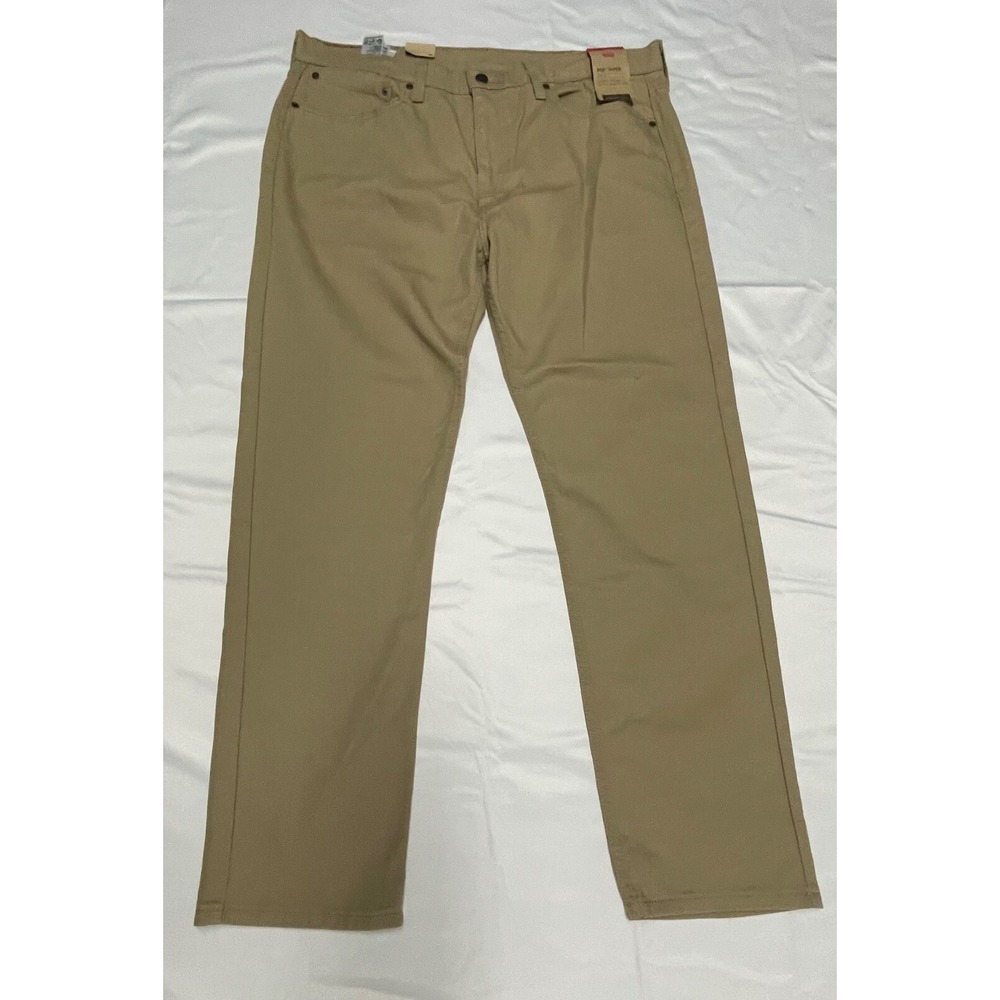LEVIS 502 JEANS MENS 38 X 32 TAN 502 TAPER STRETCH 99% COTTON - Picture 13 of 14